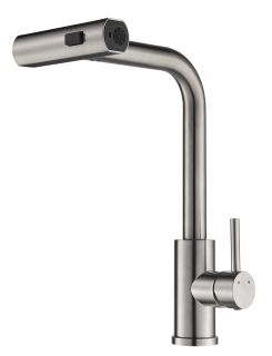 Смеситель для кухни Shevanik S263L с мультифункциональным изливом сатин